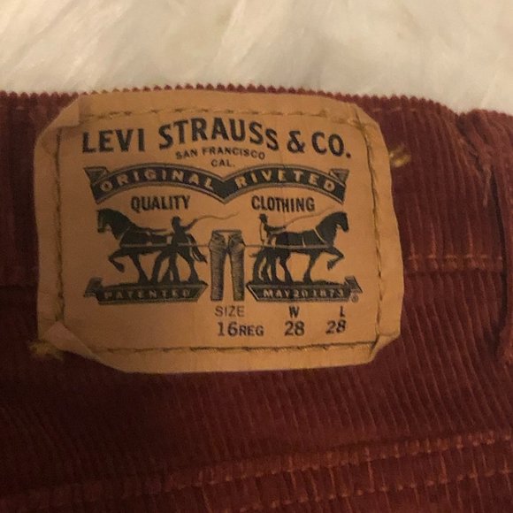 Dark Orange LEVIS Corduroys - Picture 4 of 5